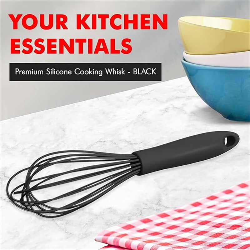 OFEFE 3-Piece Premium Silicone Wire Whisk Set - 6 Inch Heat Resistant Non-Scraping Cooking Whisks, BPA-Free Dishwashe... - Image 3