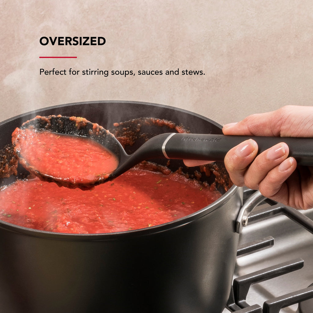 3-Piece Cooking Utensils Set with Ergonomic Handles, Black - Image 4