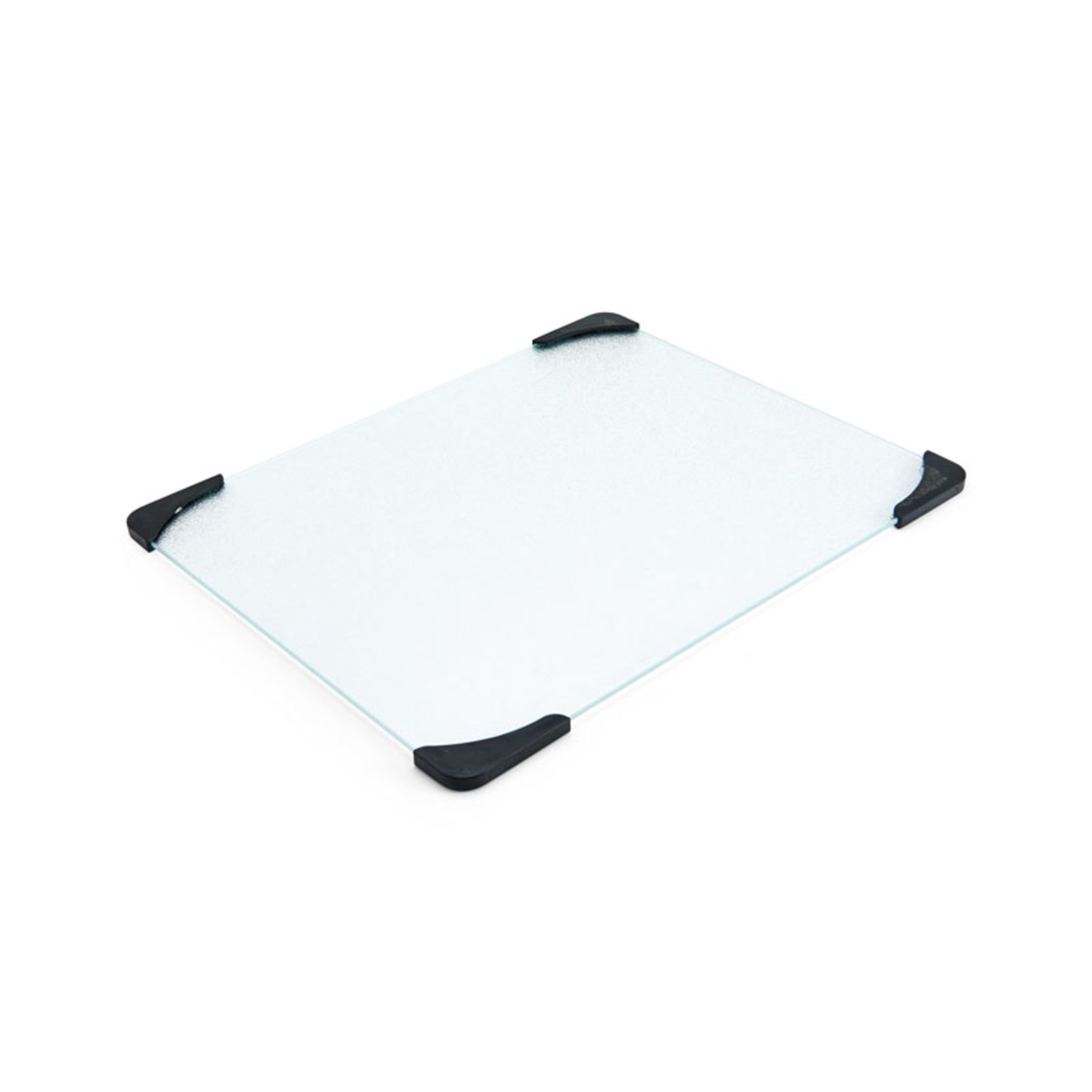 12-inch x 15-inch Glass Cutting Board with Black Non-Slip Corners - Image 2