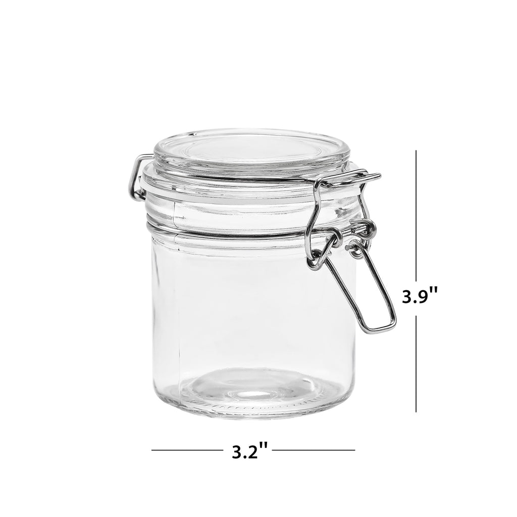 Mainstays 9.4 oz Glass Airtight Food Storage Jar Canister with Locking Lid, Kitchen Pantry Storage Container for Spic... - Image 6