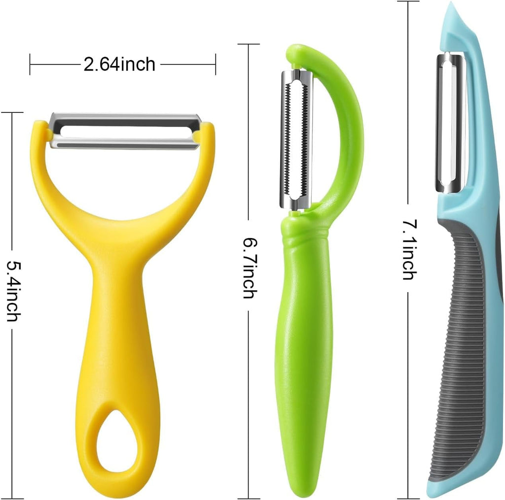 Sopito Vegetable Peeler, 5pcs Stainless Steel Veggie Peeler for Potato Carrot Orange Apple Fruit - Image 4