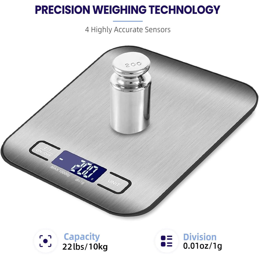 Digital Food Scale, 22lb Kitchen Scales Grams and Ounces for Weight Loss, Baking, Cooking, Keto and Meal Prep, with L... - Image 6