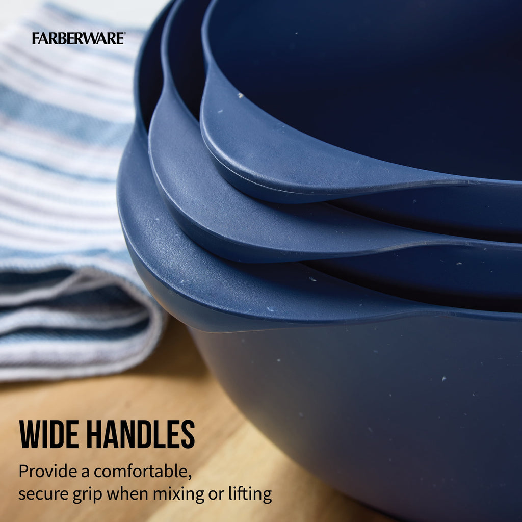 Pro Recycled 3-Piece Bowl Colander Set with Non-Slip Base - Image 6