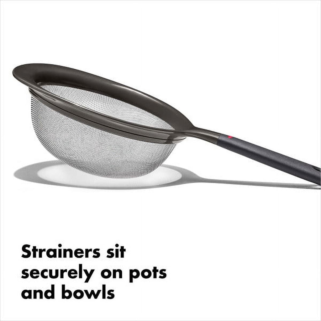 OXO SoftWorks 8-In Fine Mesh Strainer with Comfortable Non-Slip Handle – Stainless Steel Sieve - Image 6