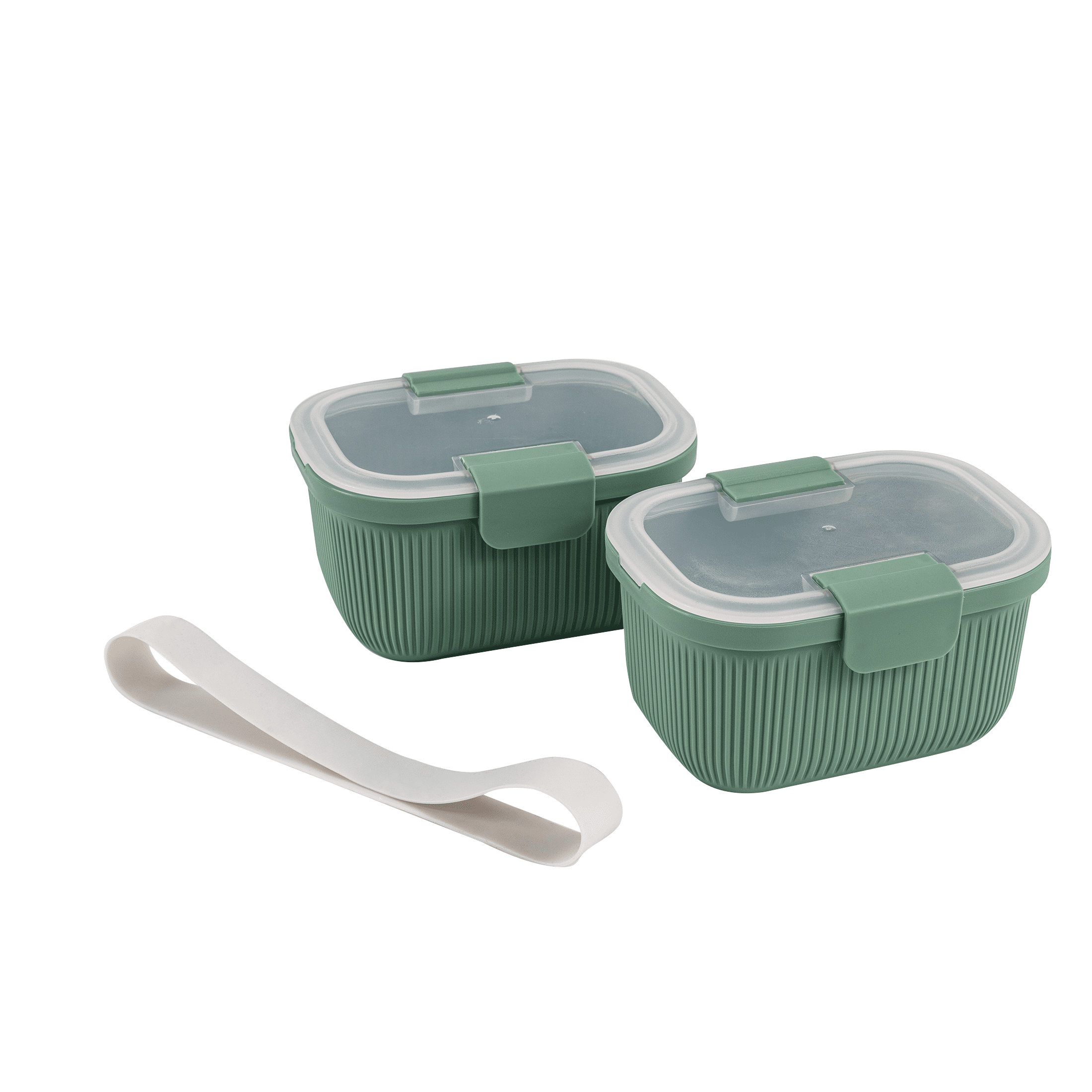 Mainstays Plastic Food Storage Bento Snack Container, Rectangle, Green, 19oz Capacity, Made for Portable Food Storage - Image 2