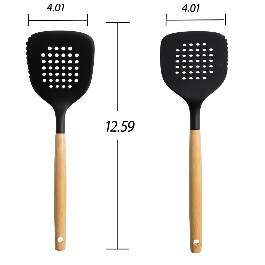 Mainstays Nylon Slotted Kitchen and Cooking Utensil Turner, 13" L, Black - Image 3