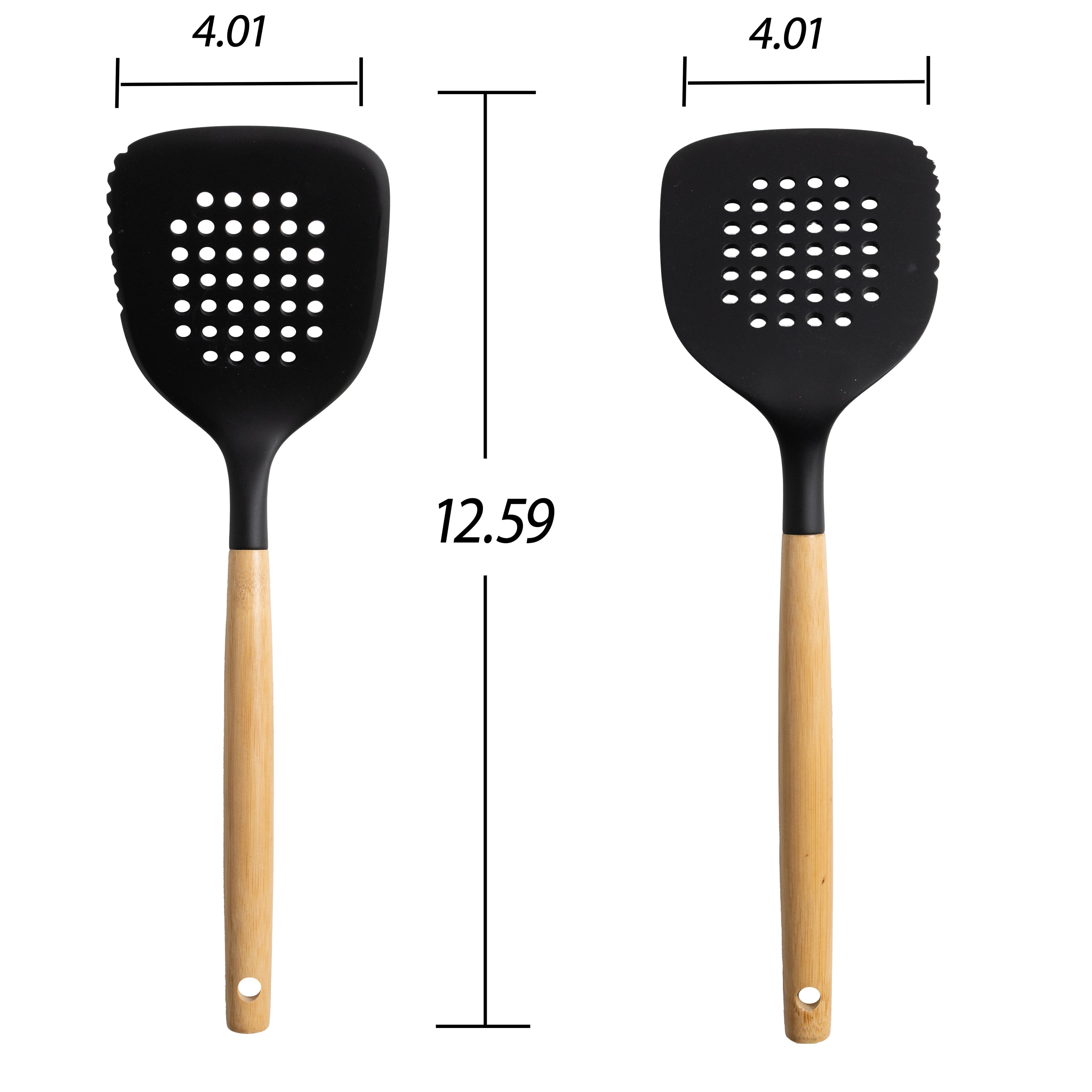 Mainstays Nylon Slotted Kitchen and Cooking Utensil Turner, 13" L, Black - Image 3