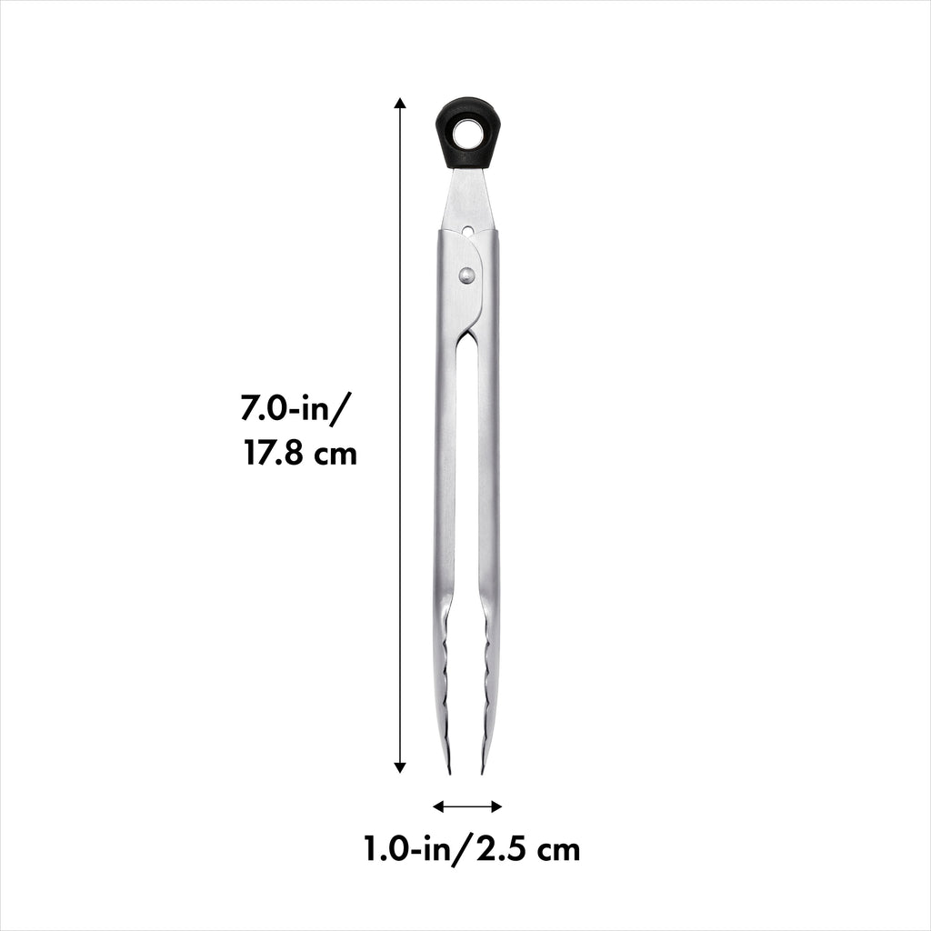 OXO SoftWorks Stainless Steel Mini 7-inch Food Tong with Locking Handle - Image 6