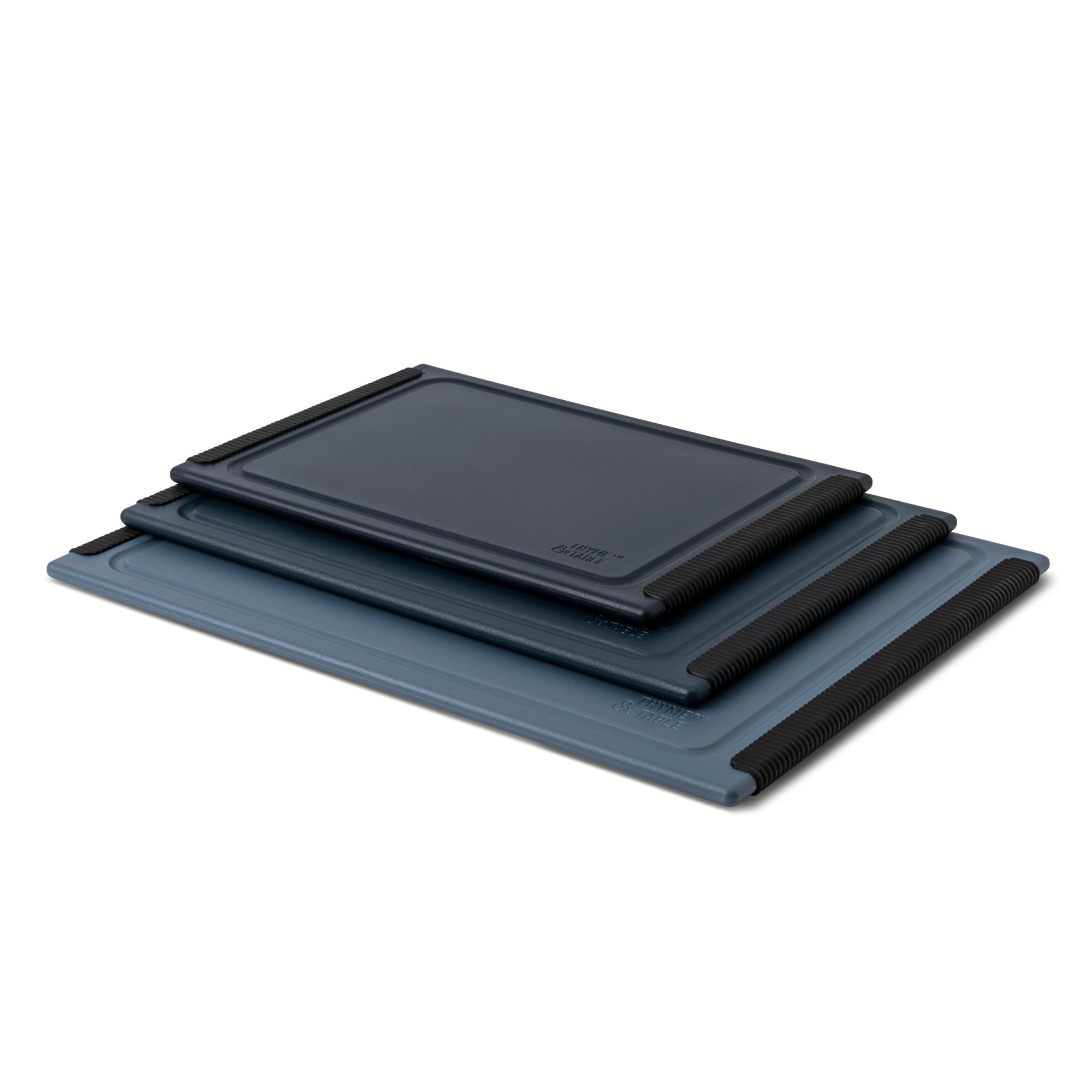 Thyme & Table 3-Piece Poly Cutting Boards Blue - SM 8.5x12", MD 10"x14", LG 12"x16" - Image 2