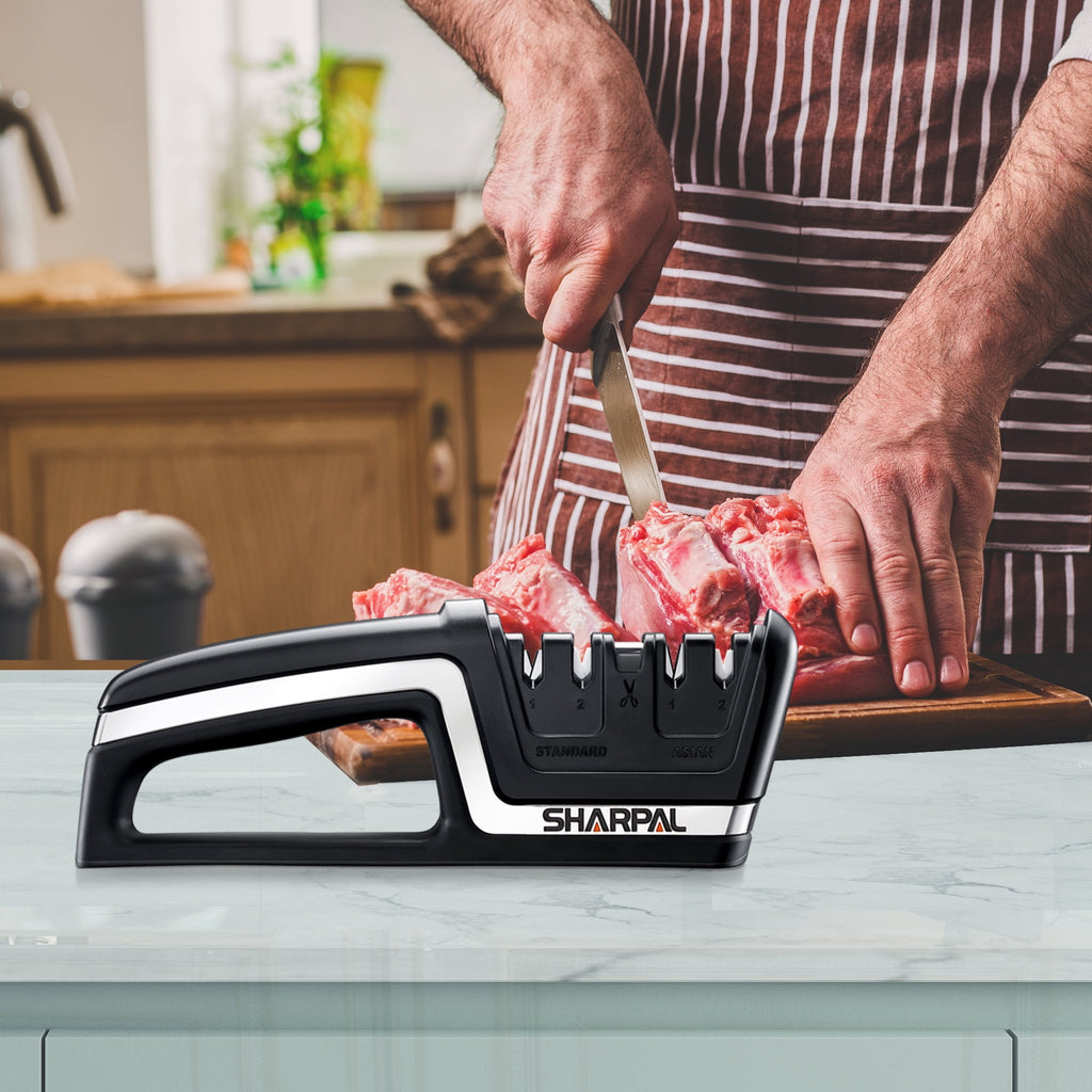 Sharpal 104N 5-in-1 Kitchen Knife and Scissors Sharpener, Tungsten Carbide - Image 6