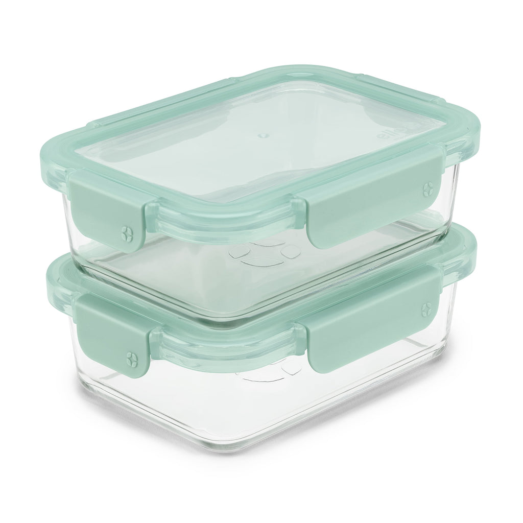 Ello Color Lock 3.4 Cup 2 Pack Glass Meal Prep Containers with Locking Lids - Image 6