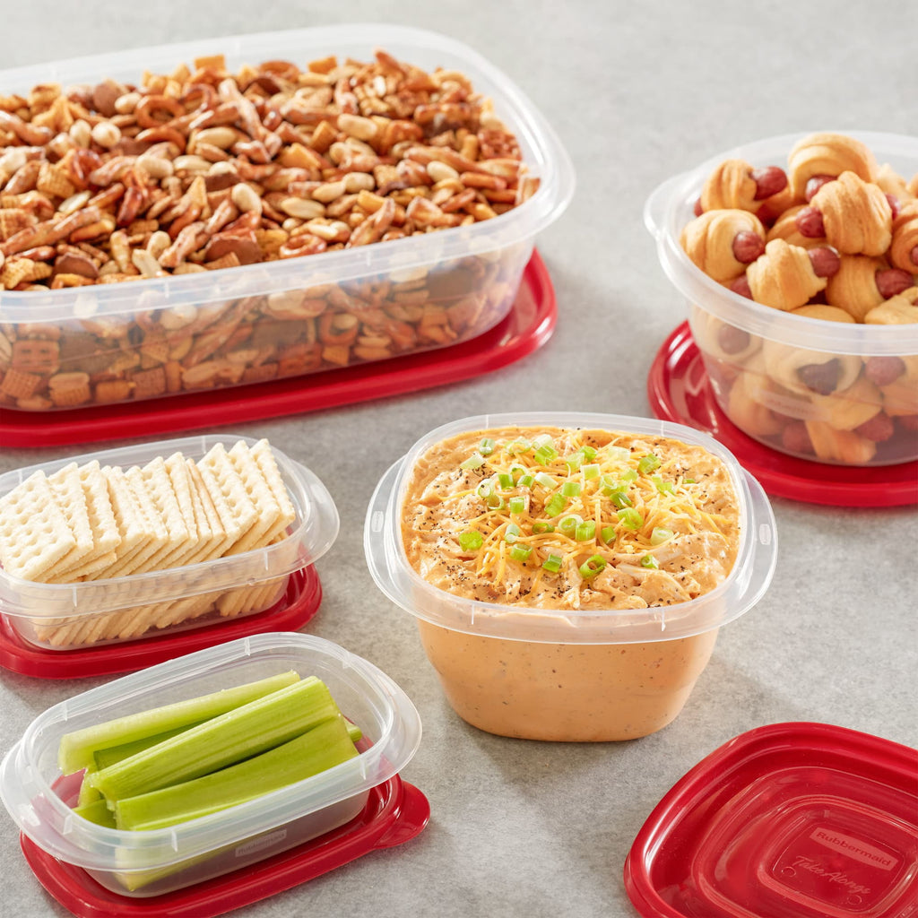 Rubbermaid TakeAlongs 5.0-Cup Round Food Storage Containers, Ruby Red, 3 pack - Image 4