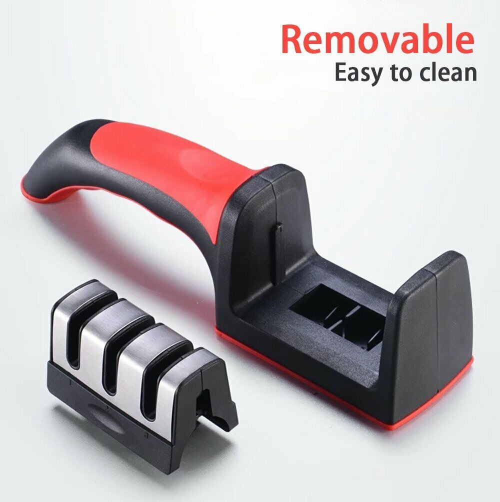 CableVantage Knife Sharpener 3 Stage Steel Diamond Ceramic Coated Kitchen Sharpening Tool US - Image 3