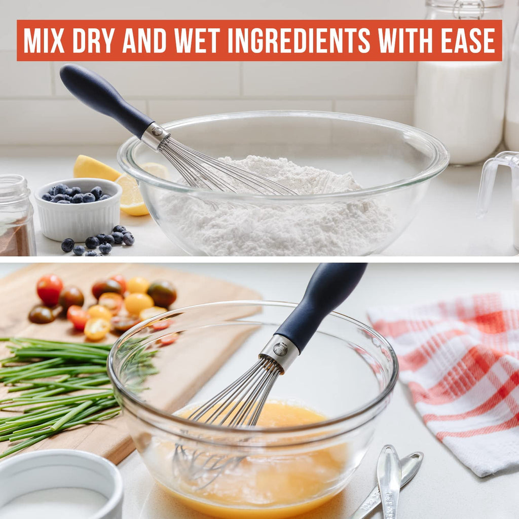 Chef Pomodoro Kitchen Whisk 3-Piece Set, Stainless Steel Wire - 11.57 x 10 x 8.74 inches - Image 4