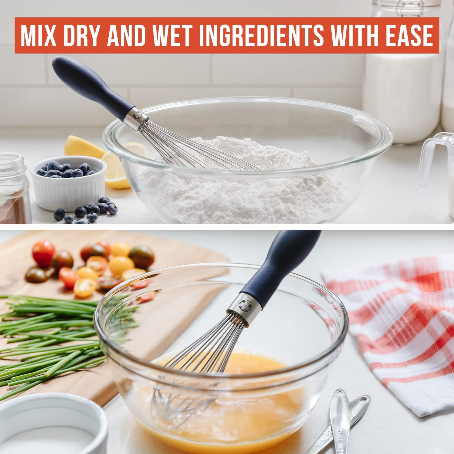 Chef Pomodoro Kitchen Whisk 3-Piece Set, Stainless Steel Wire - 11.57 x 10 x 8.74 inches - Image 4