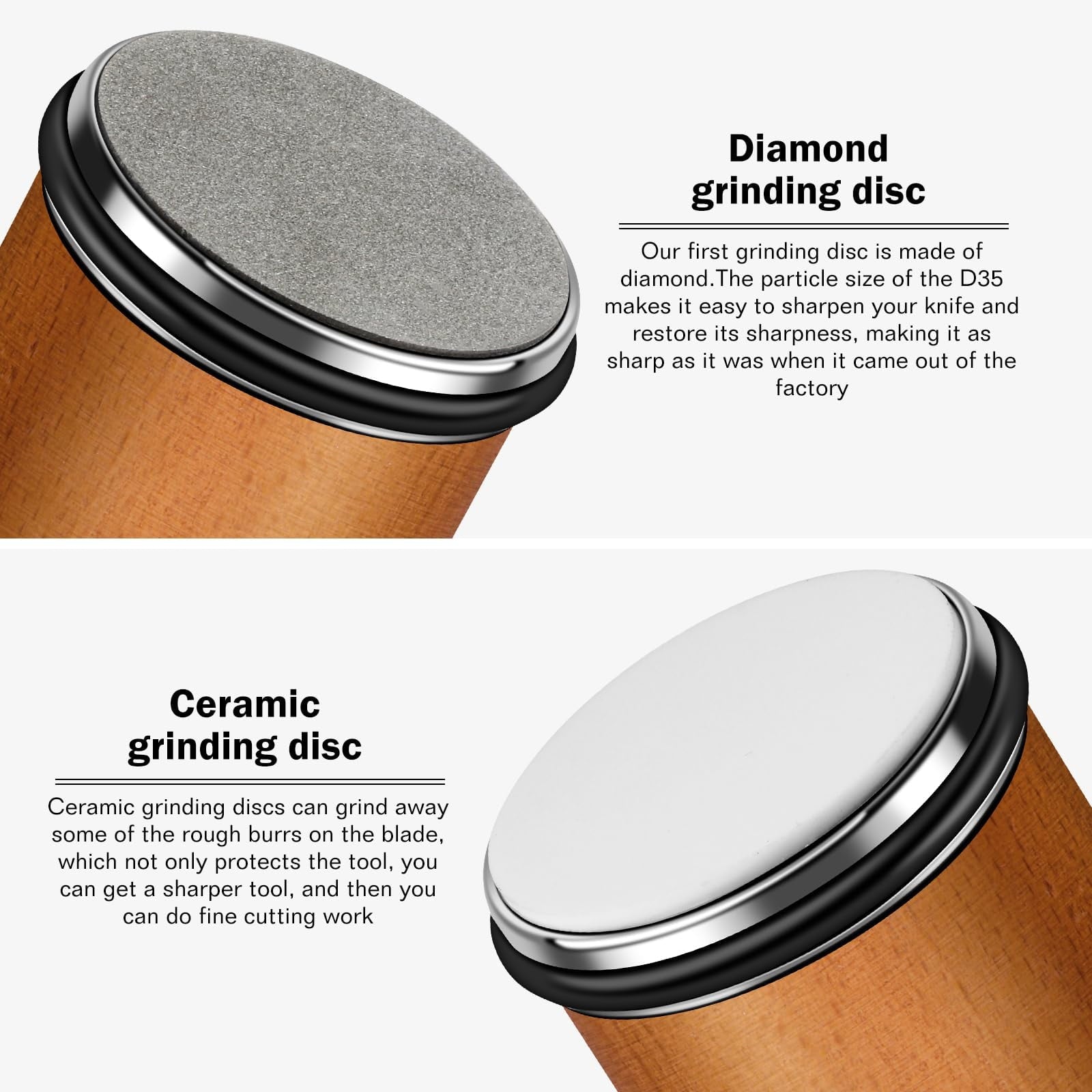 Rolling Knife Sharpener Kit with Diamonds and Ceramic for Steel of Any Hardness 15 and 20 Degree Magnetic Angle Knife... - Image 2