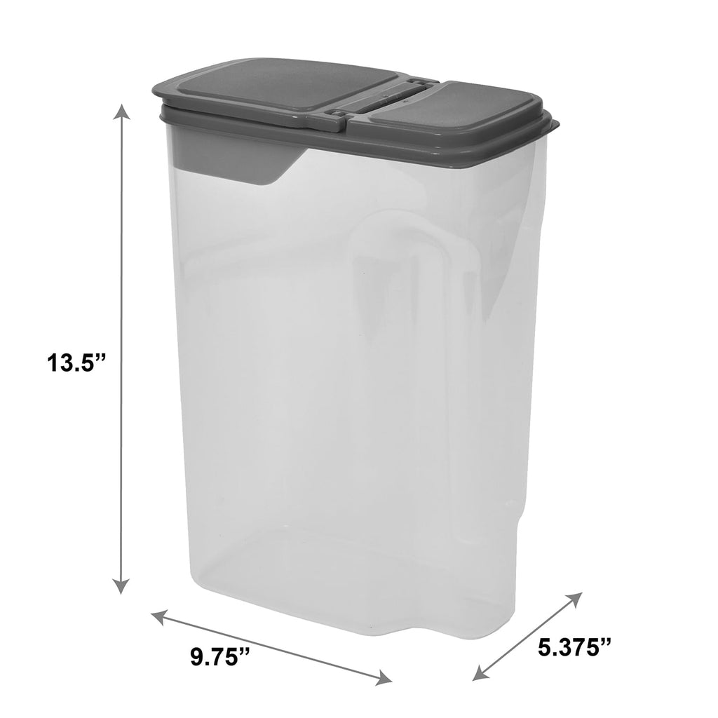 Mainstays Clear Plastic Cereal Dispenser with Lid, 32 Cup Airtight Cereal Storage Container for Pantry Organization a... - Image 3