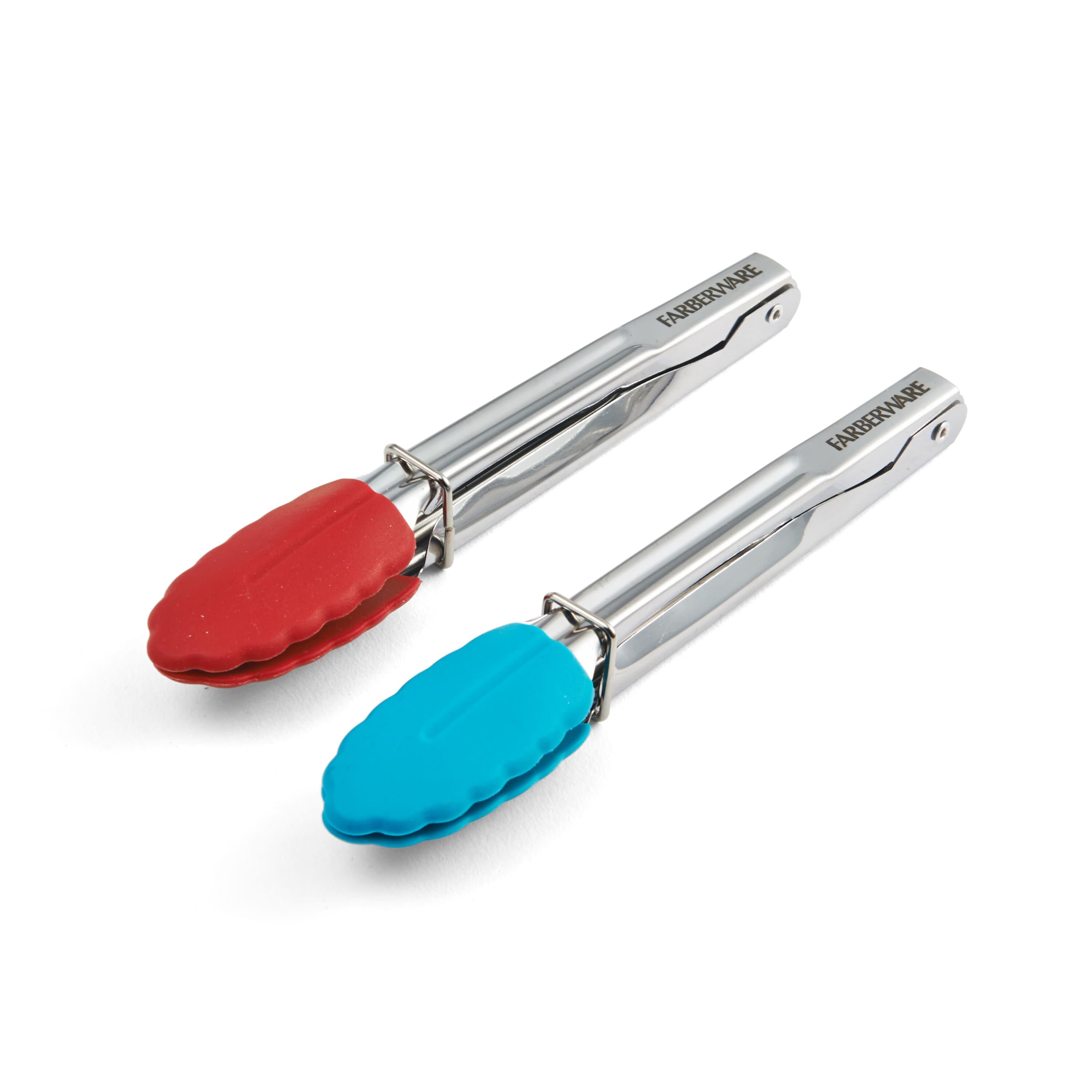 Stainless Steel Mini Locking Tongs with Silicone Tips, 2 Count, in Assorted Colors - Image 5