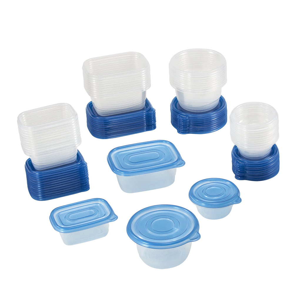 Mainstays Semi Durable 92pc Plastic Food Storage Container set, Ideal Use for Refrigeration Storage and Organization,... - Image 2