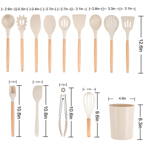 Mainstays 14pcs Cooking Utensil Set with Caddy - Image 2