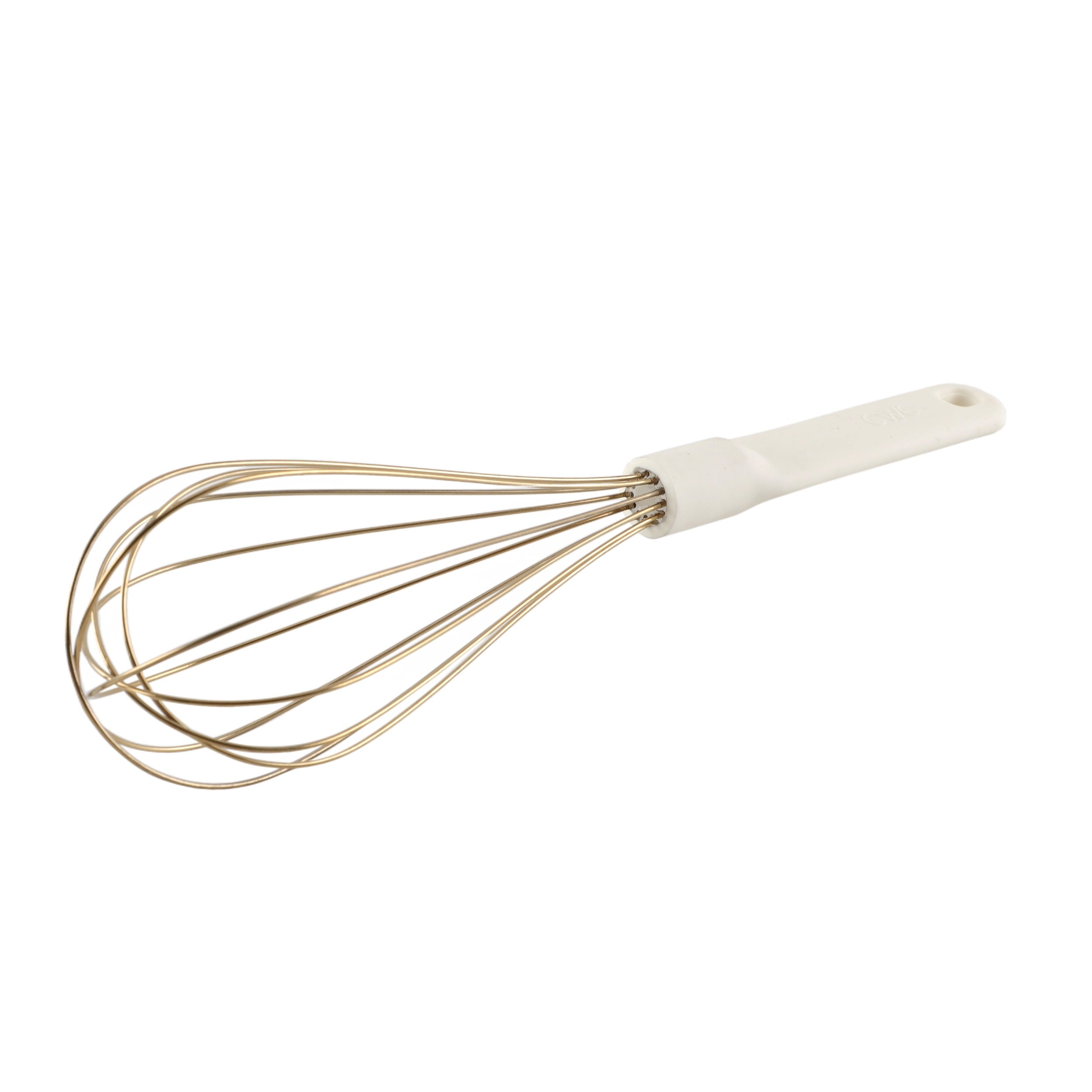 Wire Hand Whisk for Cooking Durable, Rust-Resistant & Dishwasher Safe, Cream & Gold - Image 2