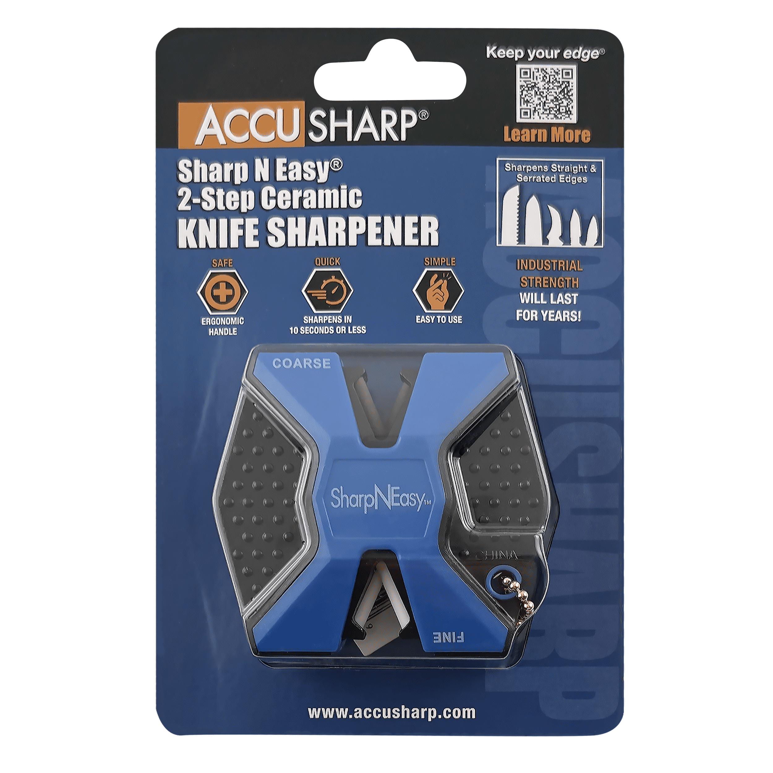 SharpNEasy Two Step Sharpener with Coarse and Fine Rods. 2 Stage sharpener by AccuSharp. - Image 4