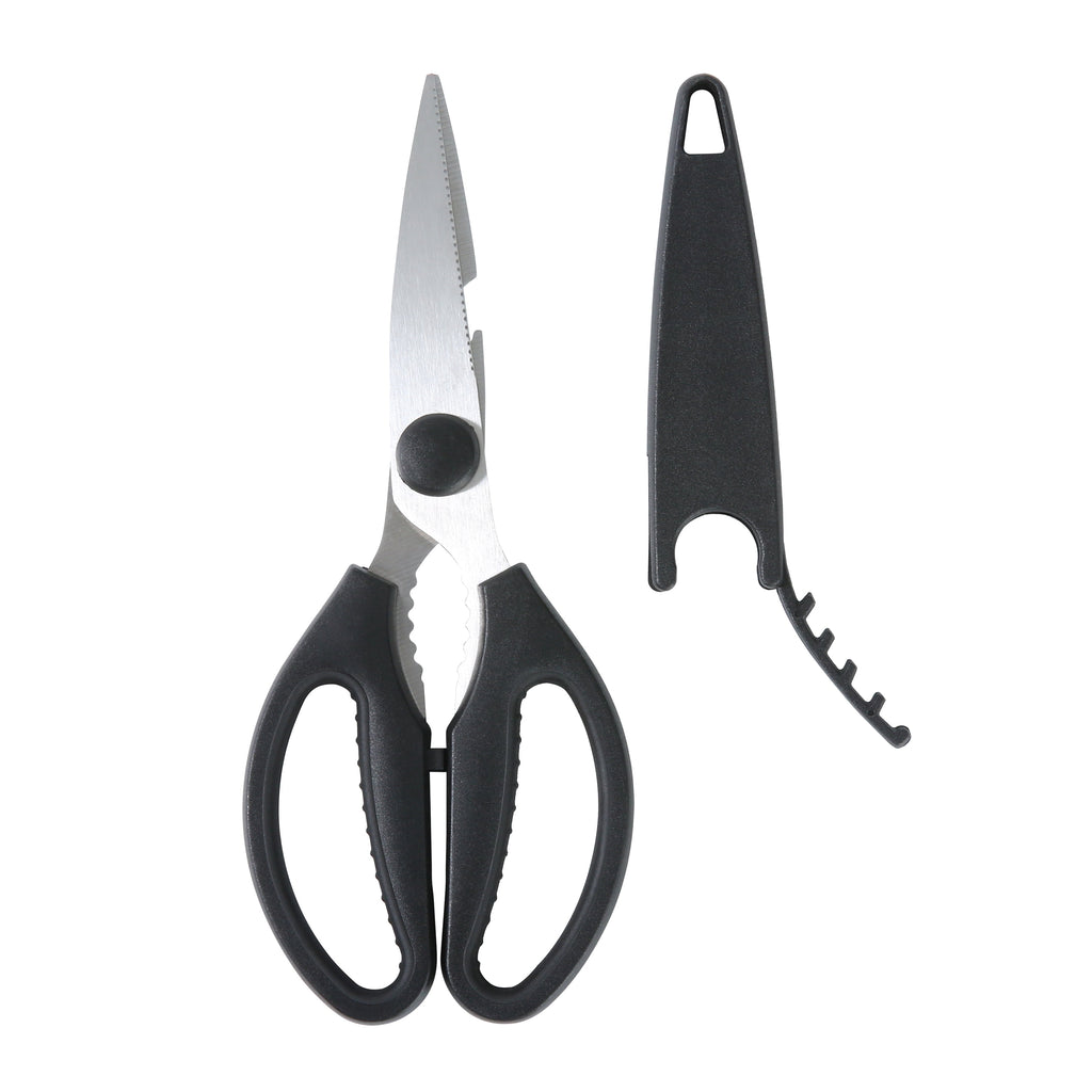 Mainstays Black Handle Stainless Steel Multi-Purpose 8.6in Kitchen Shears - Image 2