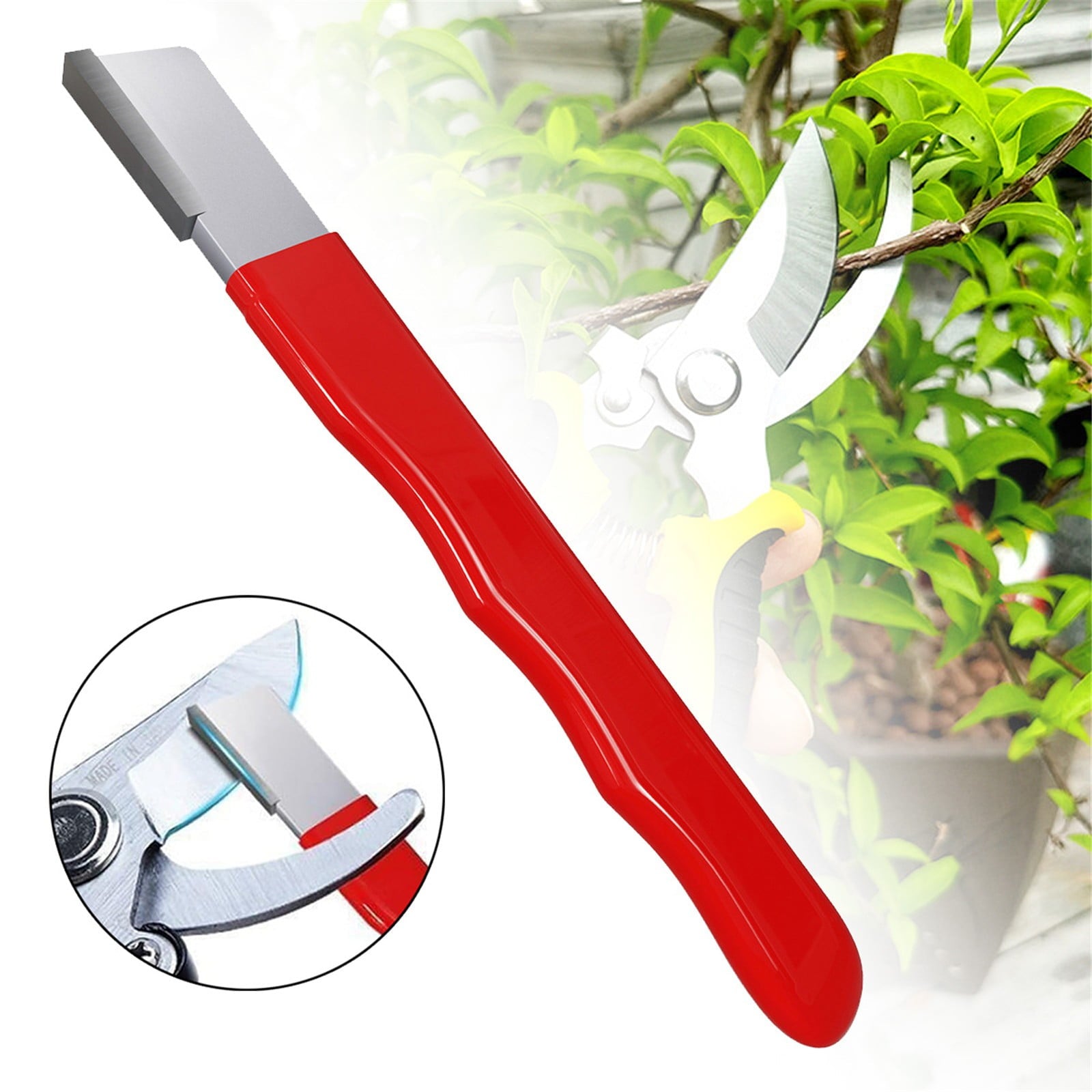 Tungsten Carbide Blade Sharpener, Portable Garden Tool Sharpener Lightweight Sharpener for Pruning Shears Scissors Cl... - Image 2