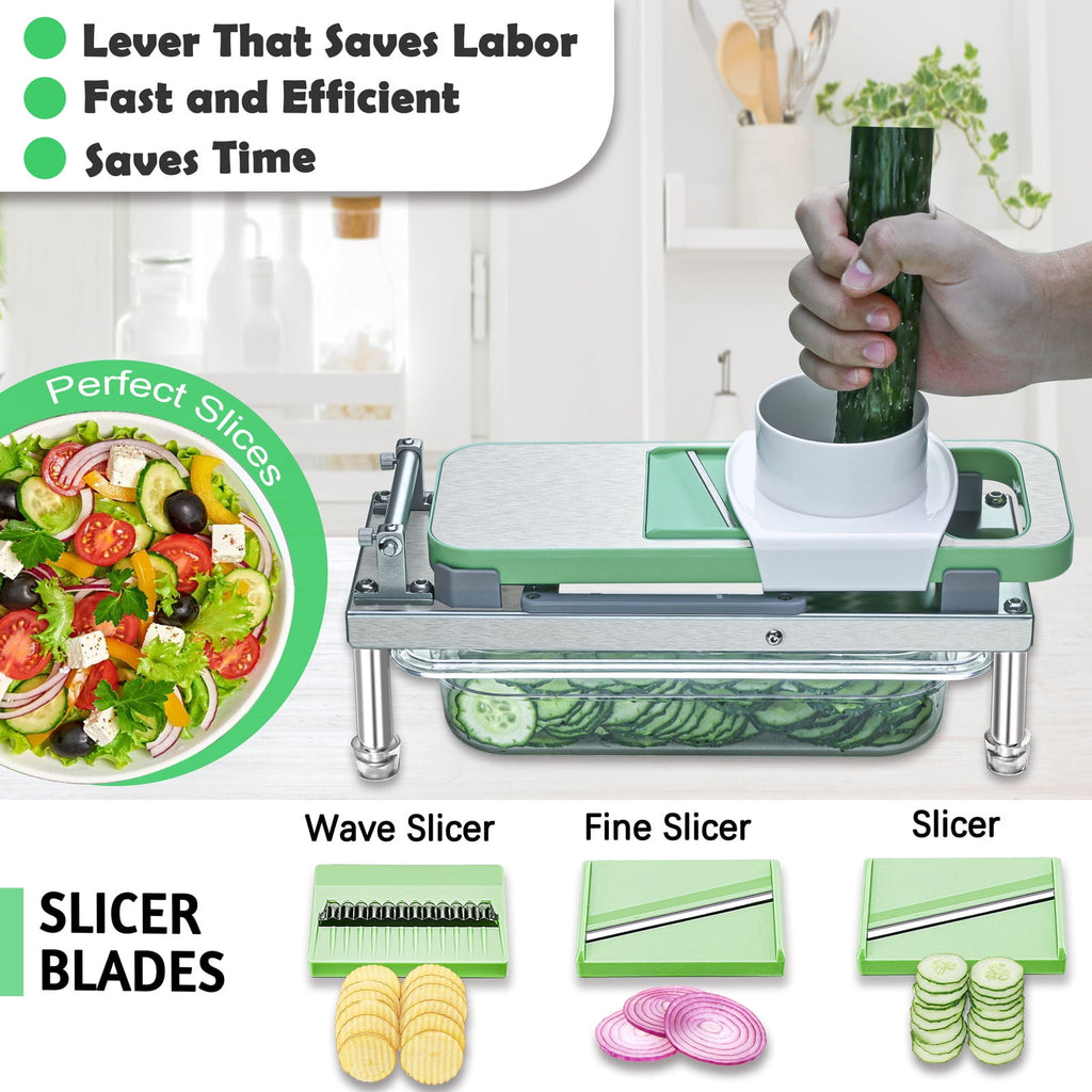 Goldtree Stainless Steel Vegetable Chopper, Veggie Chopper With 8 Blades, Onion Dicer with Container, Food Cutter & M... - Image 6