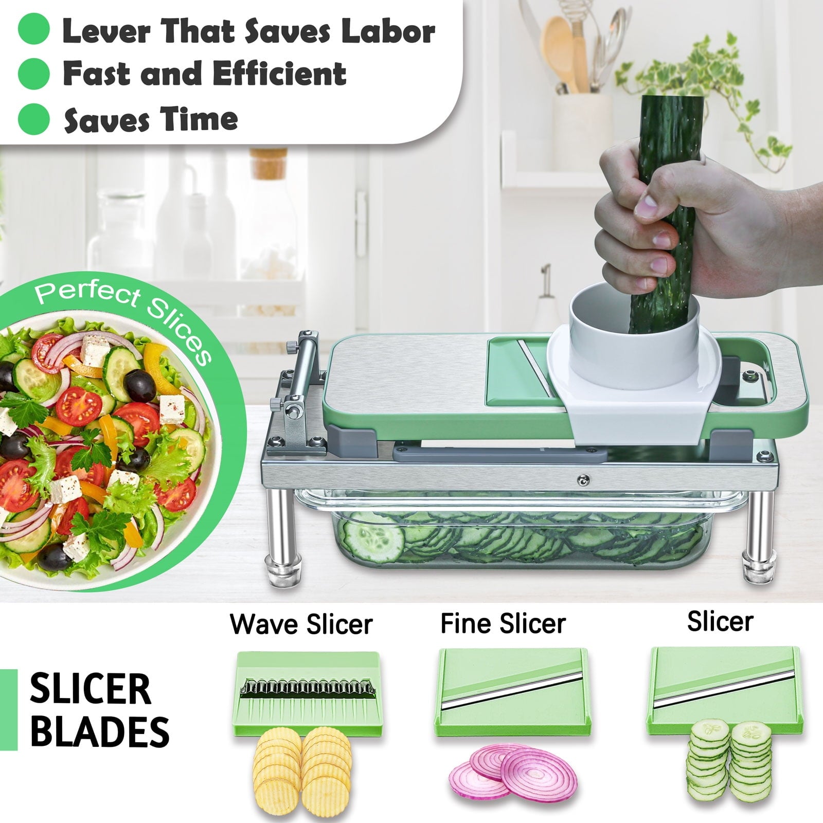 Goldtree Stainless Steel Vegetable Chopper, Veggie Chopper With 8 Blades, Onion Dicer with Container, Food Cutter & M... - Image 6