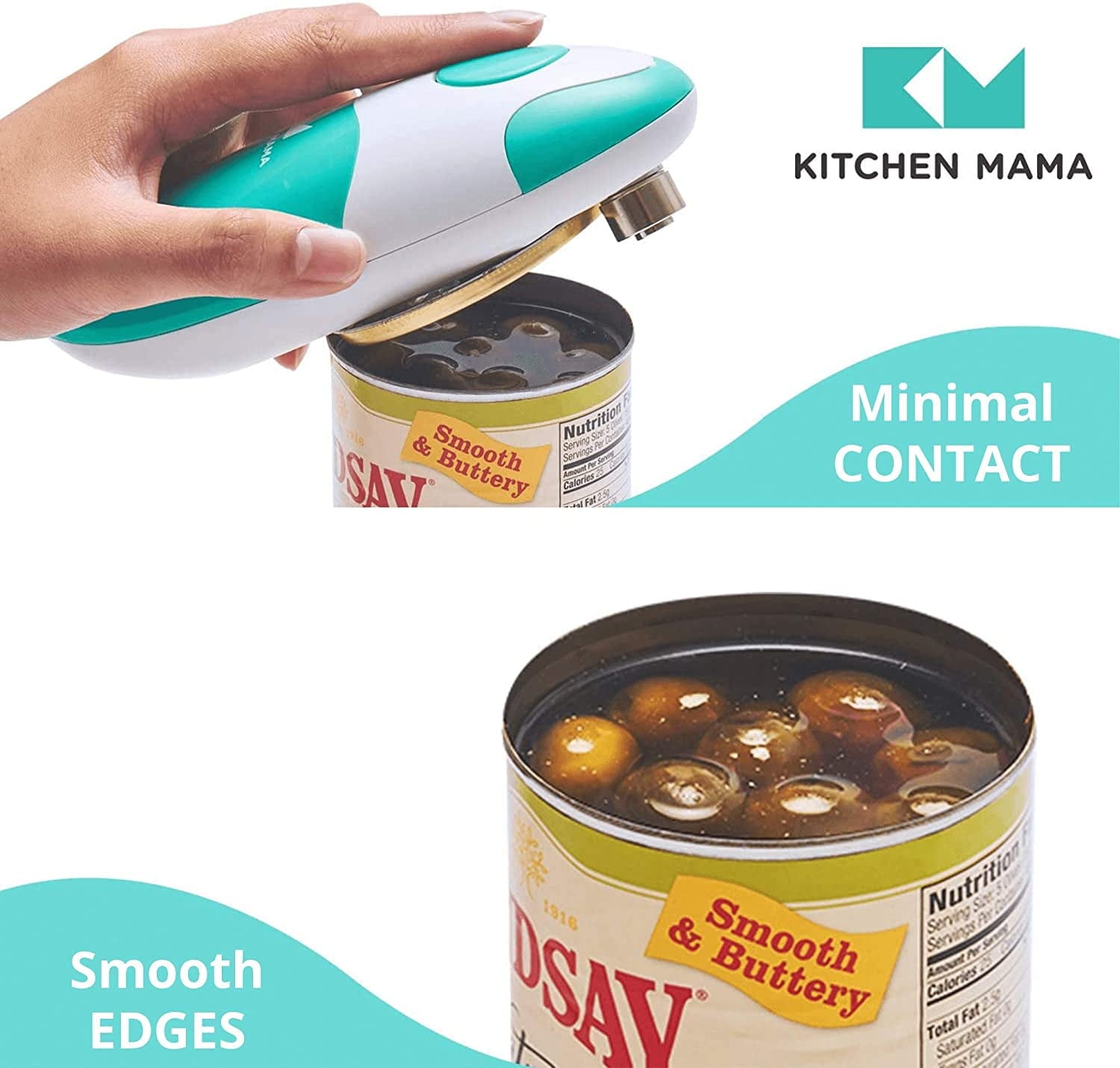 Kitchen Mama Auto Electric Can Opener: Open Your Cans with A Simple Press of Button - Automatic, Hands Free, Smooth E... - Image 3