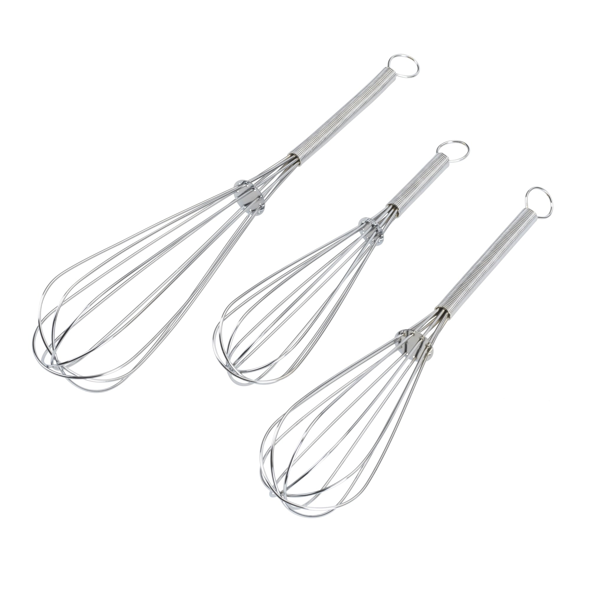 PROfreshionals 3-Piece Triple Chrome Plated Balloon Whisk Set, Assorted Sizes - Image 4