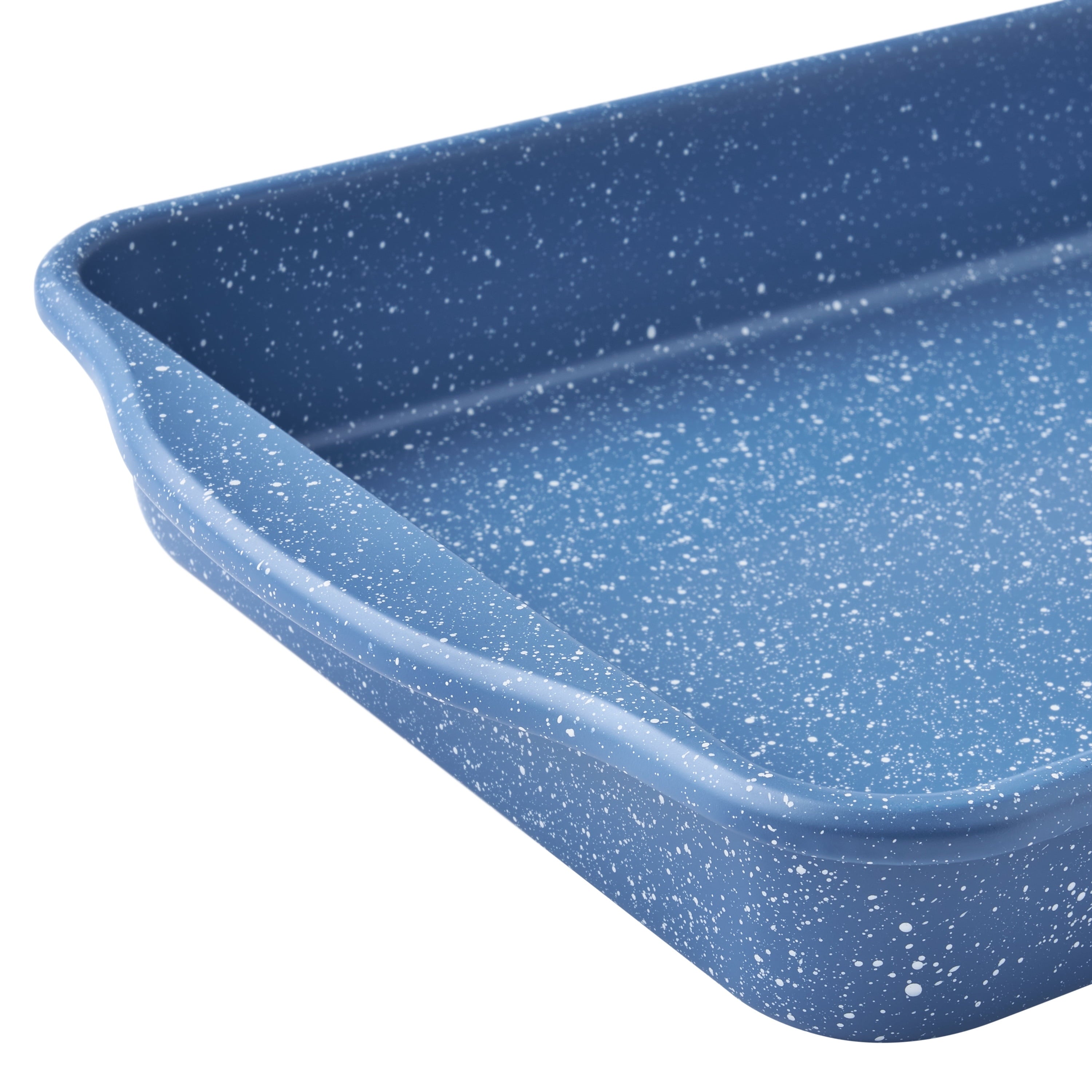 The Pioneer Woman 9" x 13" Aluminized Steel Nonstick Cake Pan, Blue Speckle - Image 3