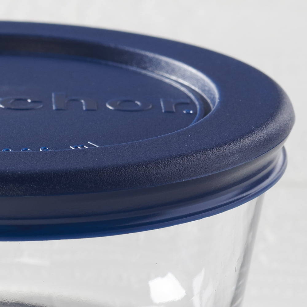 Anchor Hocking Glass Food Storage Containers with Lids, 1 Cup Round, Set of 4 - Image 2
