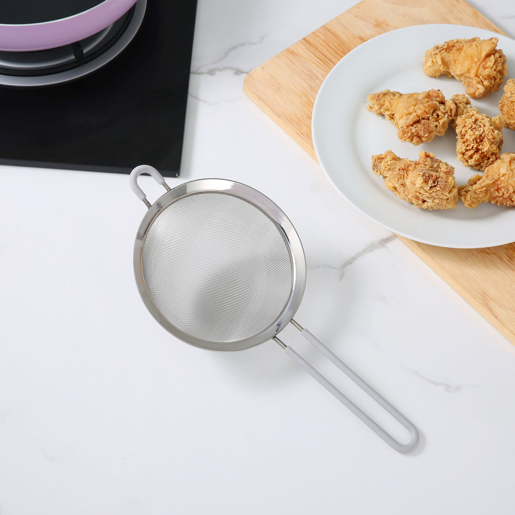 Mainstays 6" Premium Stainless Steel Fine Mesh Strainer, Silver - Image 2