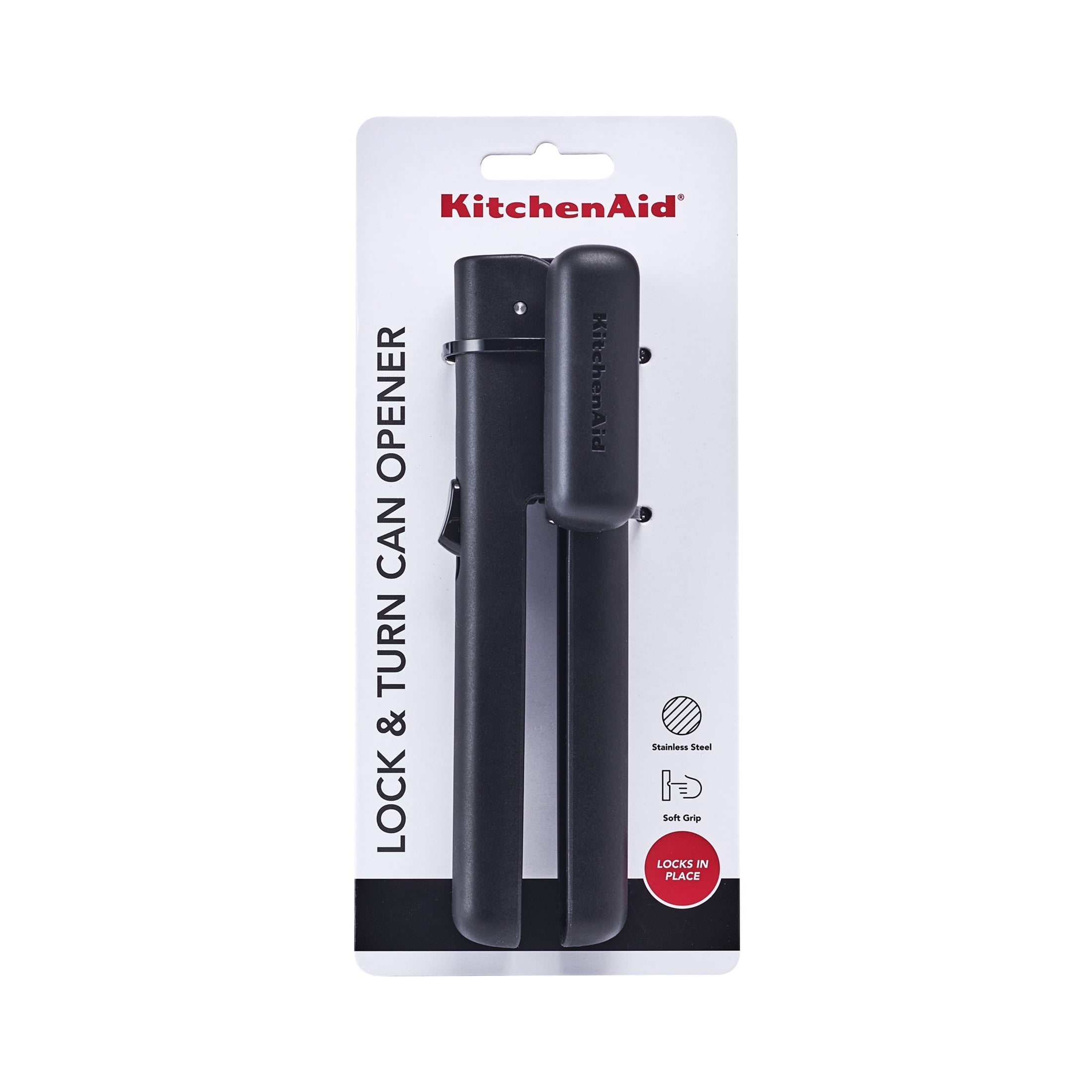 Stainless Steel Manual Can Opener with Locking Handles, Black - Image 6