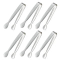 6PCS Mini Small Tiny Tongs, 4.25Inch Stainless Steel Small Tongs for Serving Food, Kitchen 304stainless Steel