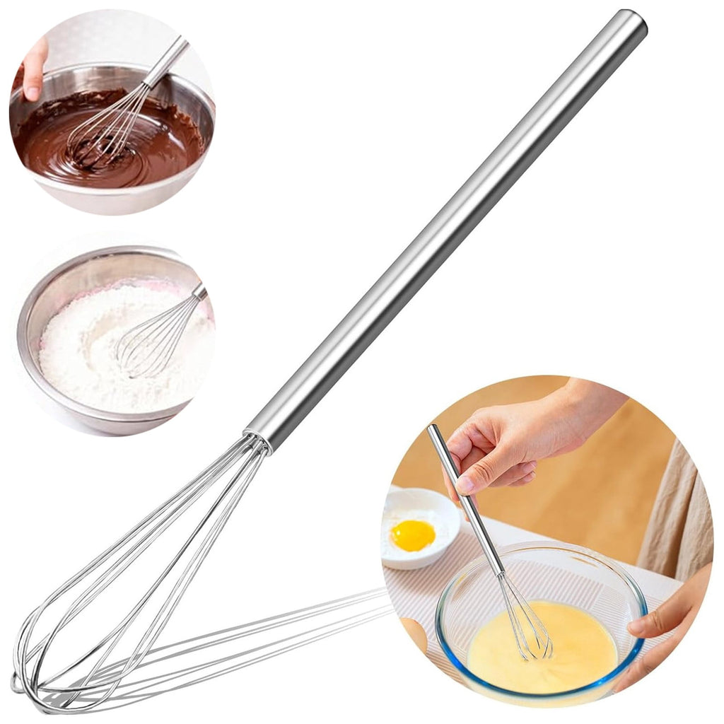 Mini whisk, Durable Small Whisk 10 Inch 304 Stainless steel Wire Whisk for Whisking, Beating, Blending Eggs & Sauces - Image 2