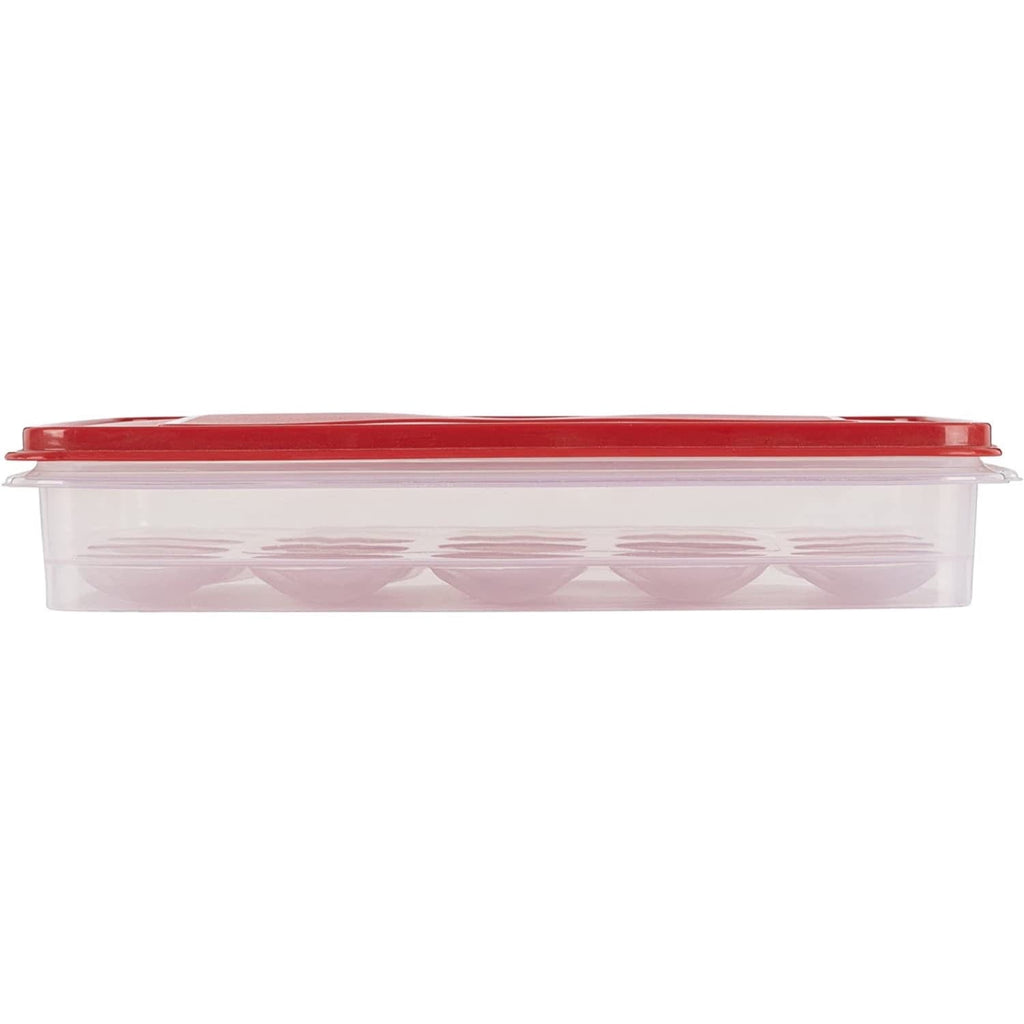 Rubbermaid Egg Keeper Food Storage Container, Clear/Red, 1 Count - Image 2