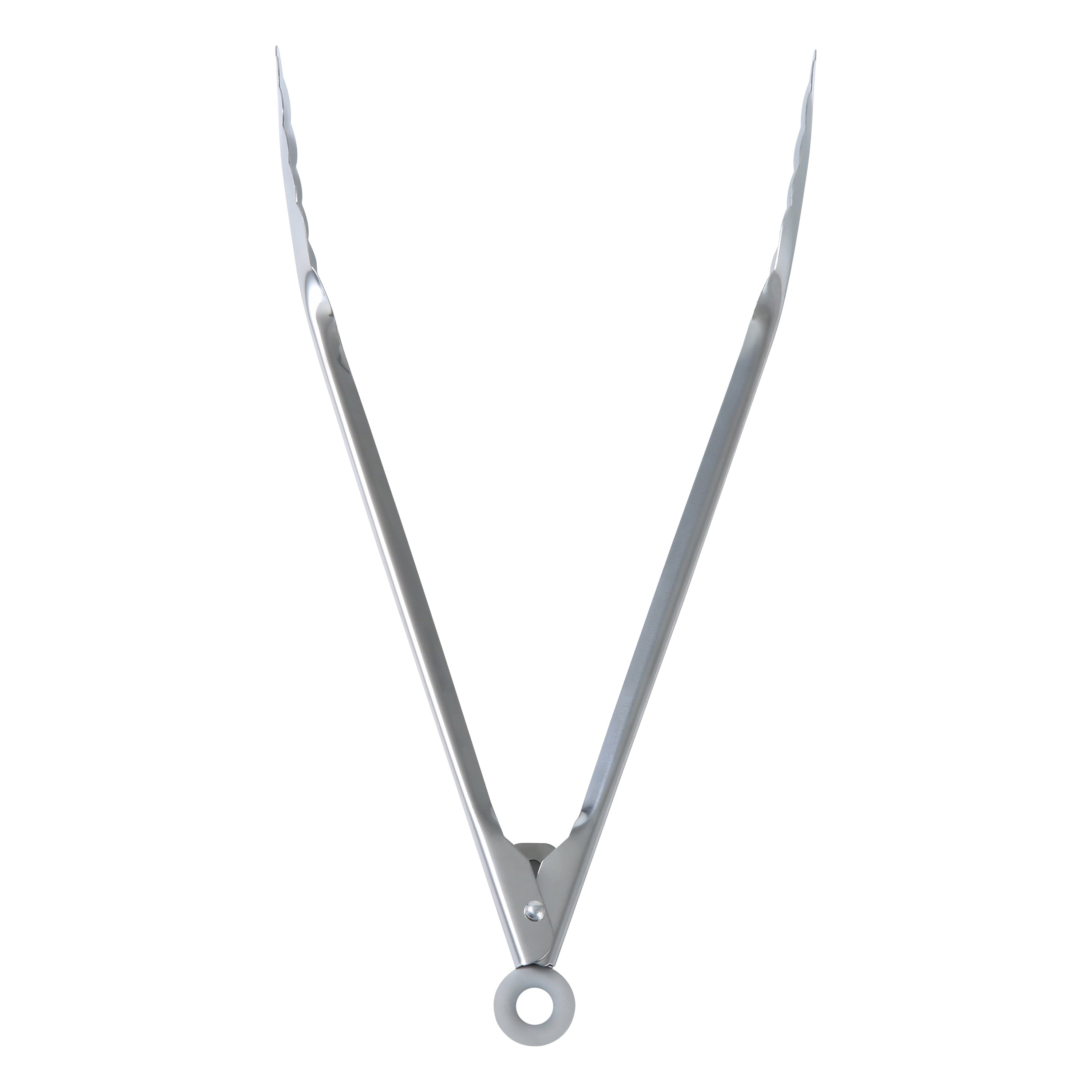 Mainstays 12 Inch Stainless Steel Locking Cooking Tongs with Lock Function - Silver - Image 6