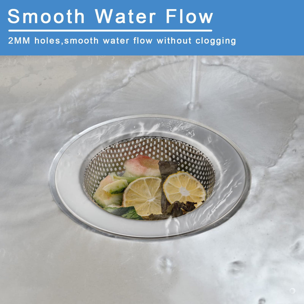 Dihmpor 2 Pcs Sink Strainer for Most Kitchen Sink Drain Basket, Upgraded Double-Layer Safe Design Kitchen Sink Strain... - Image 2