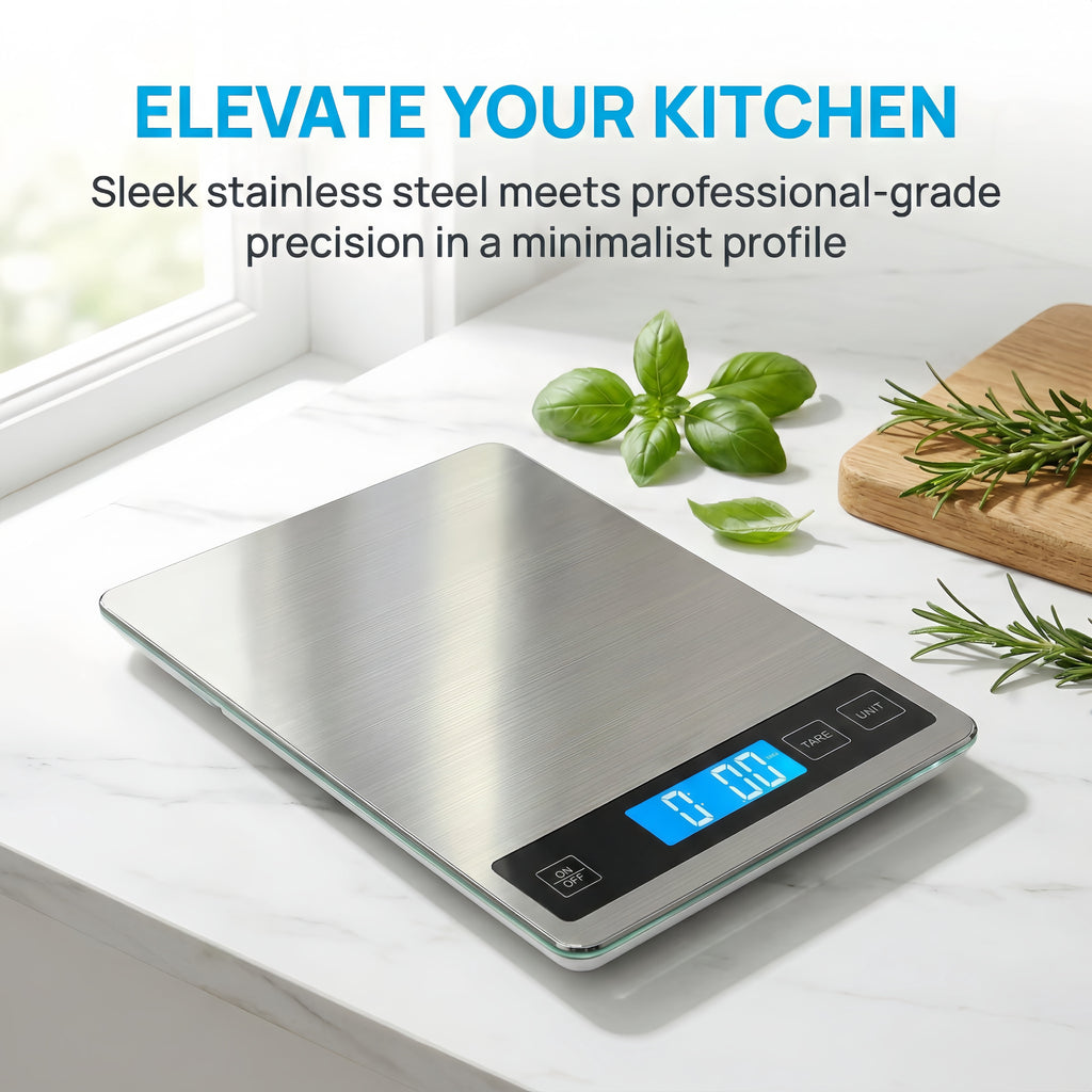 22lb Digital Kitchen Scale,Food Scale Measures in Grams and Ounces for Weight Cooking Baking,1g/0.1oz Precise Graduat... - Image 3