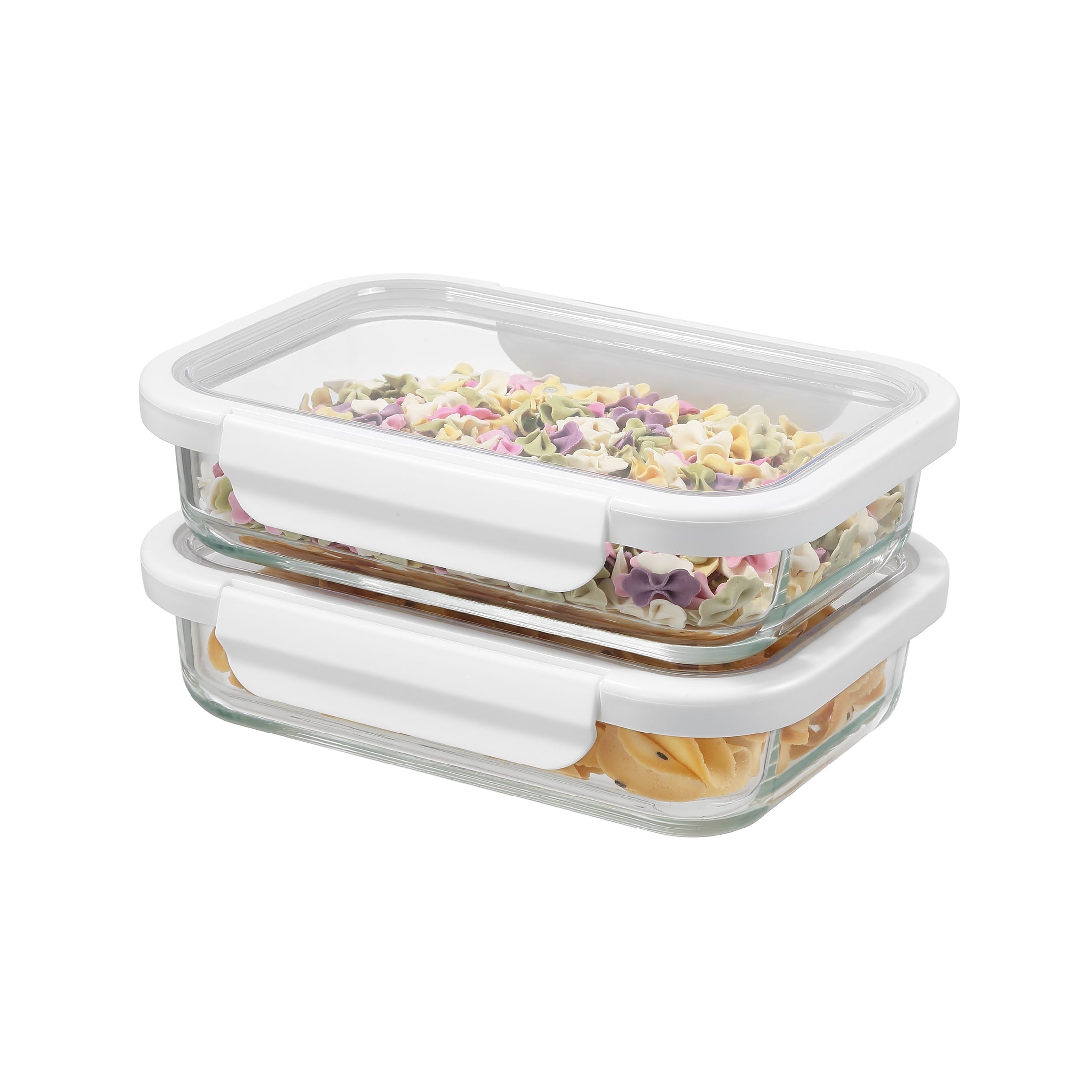 Better Homes & Gardens 2.3Cup Rectangle Glass Food Storage Container with Tritan Lid. Set of 2, 4 Pieces, Best Used f... - Image 2