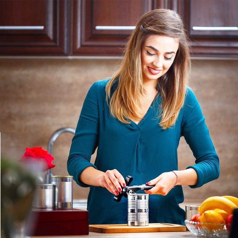 Cowin Can Opener Manual Cutting Can Opener Safe Smooth Edge Stainless Steel Ergonomic Can Opener Kitchen Restaurant - Image 3