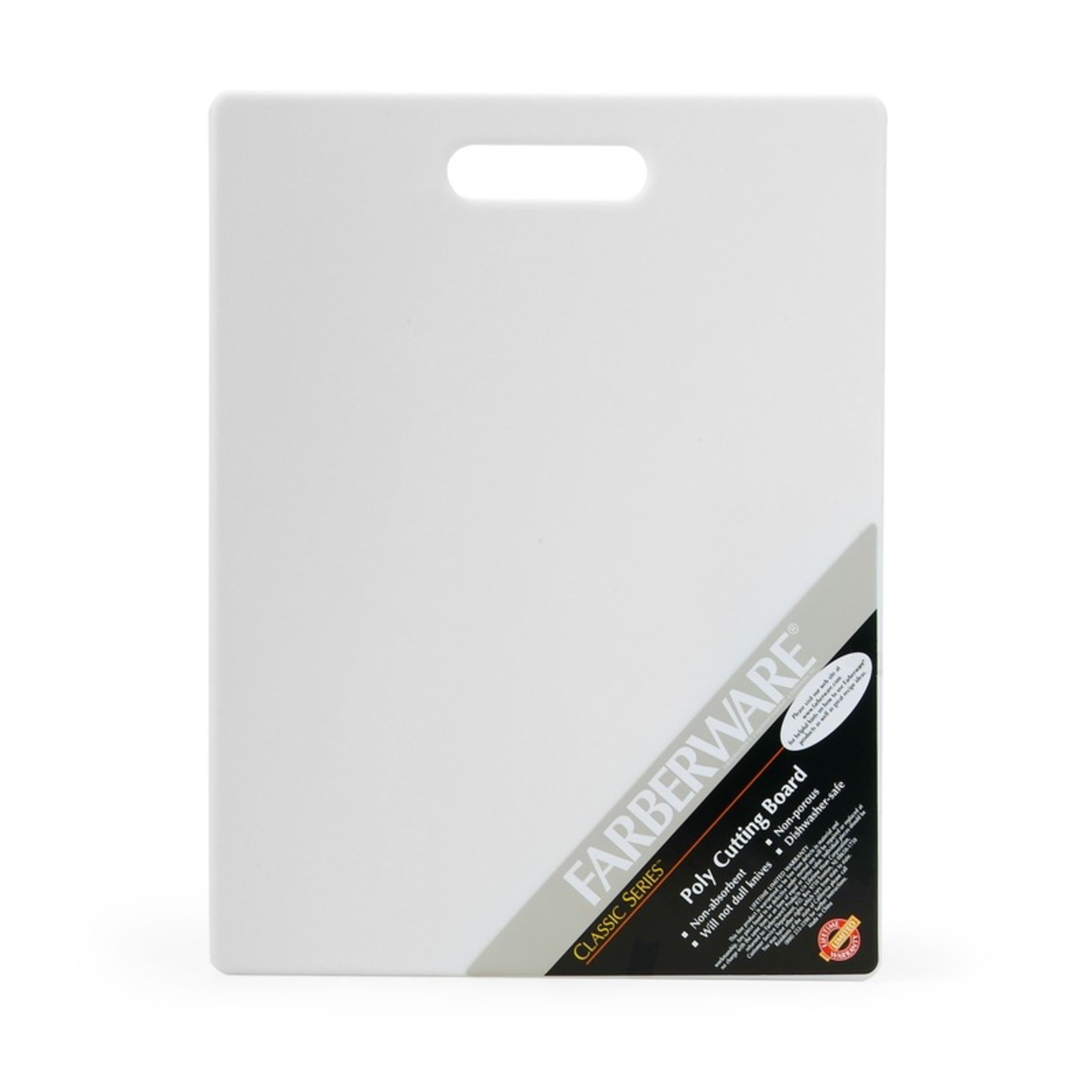 11-inch x 14-inch Poly Kitchen Cutting Board White - Image 4