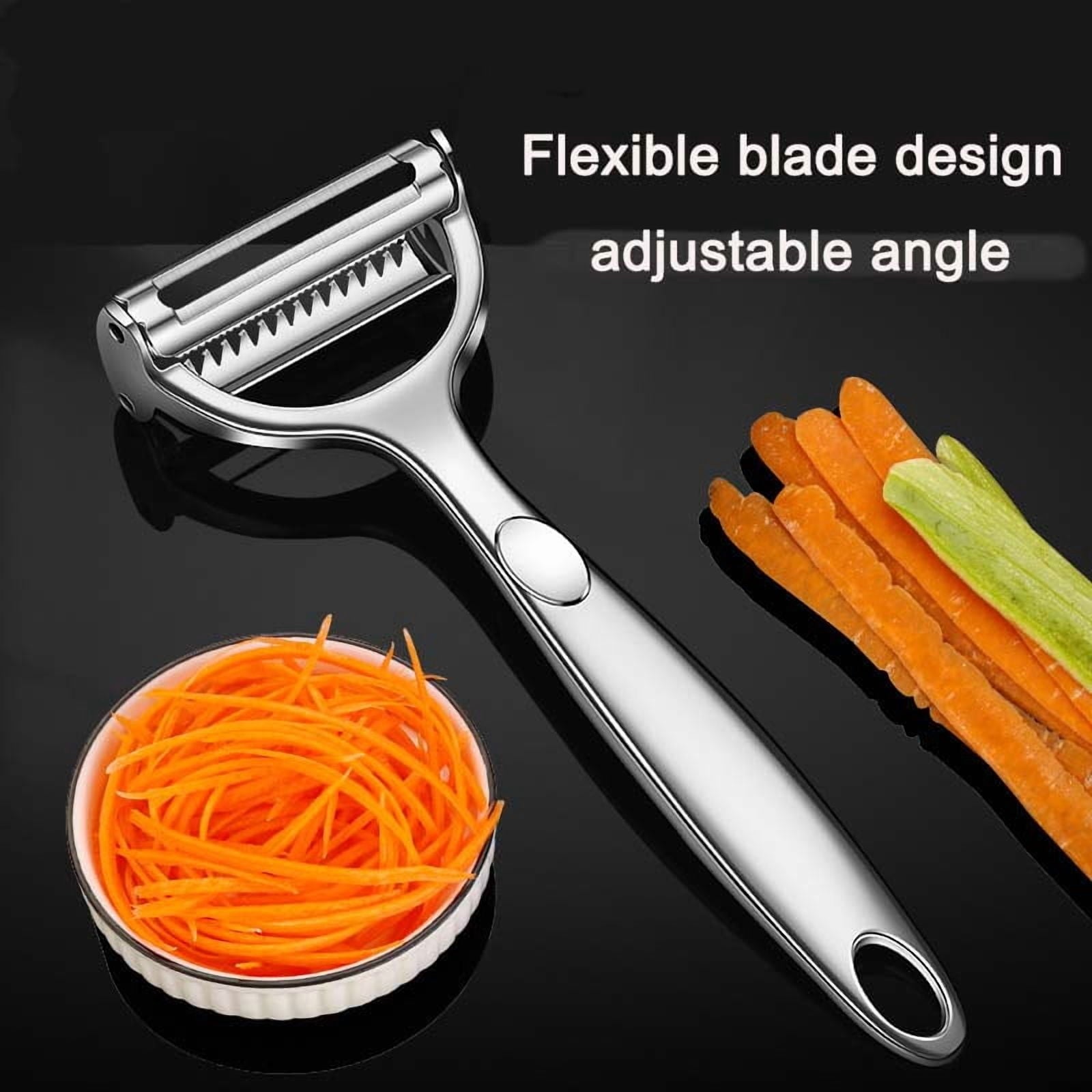 LIIGEMI 2-in-1 Vegetable Peeler and Julienne Cutter - Stainless Steel Y Peeler for Potatoes, Cucumber, Apple Peeler -... - Image 2