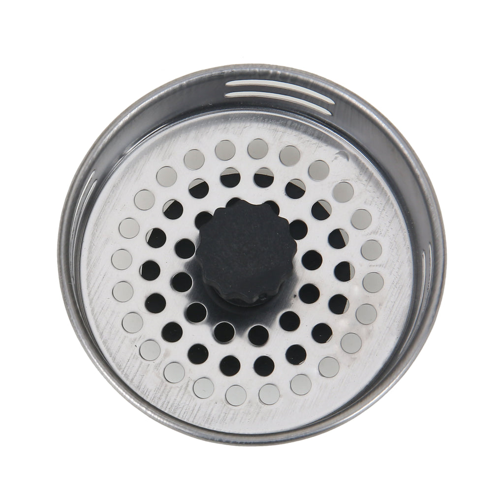 Mainstays Silver Stainless Steel Kitchen Sink Strainer and Drain Catcher with Rubber Stopper - Image 4