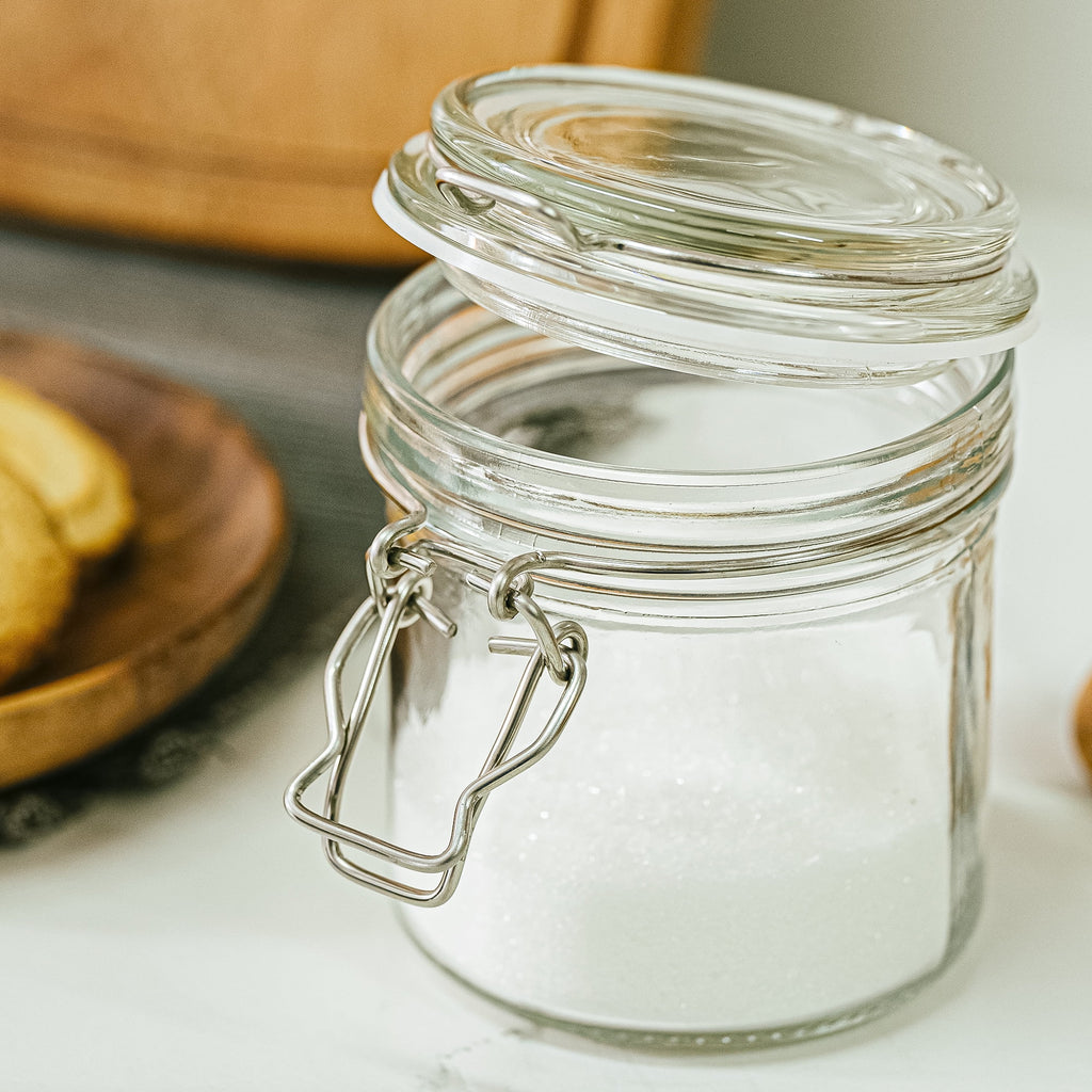 Mainstays 9.4 oz Glass Airtight Food Storage Jar Canister with Locking Lid, Kitchen Pantry Storage Container for Spic... - Image 5