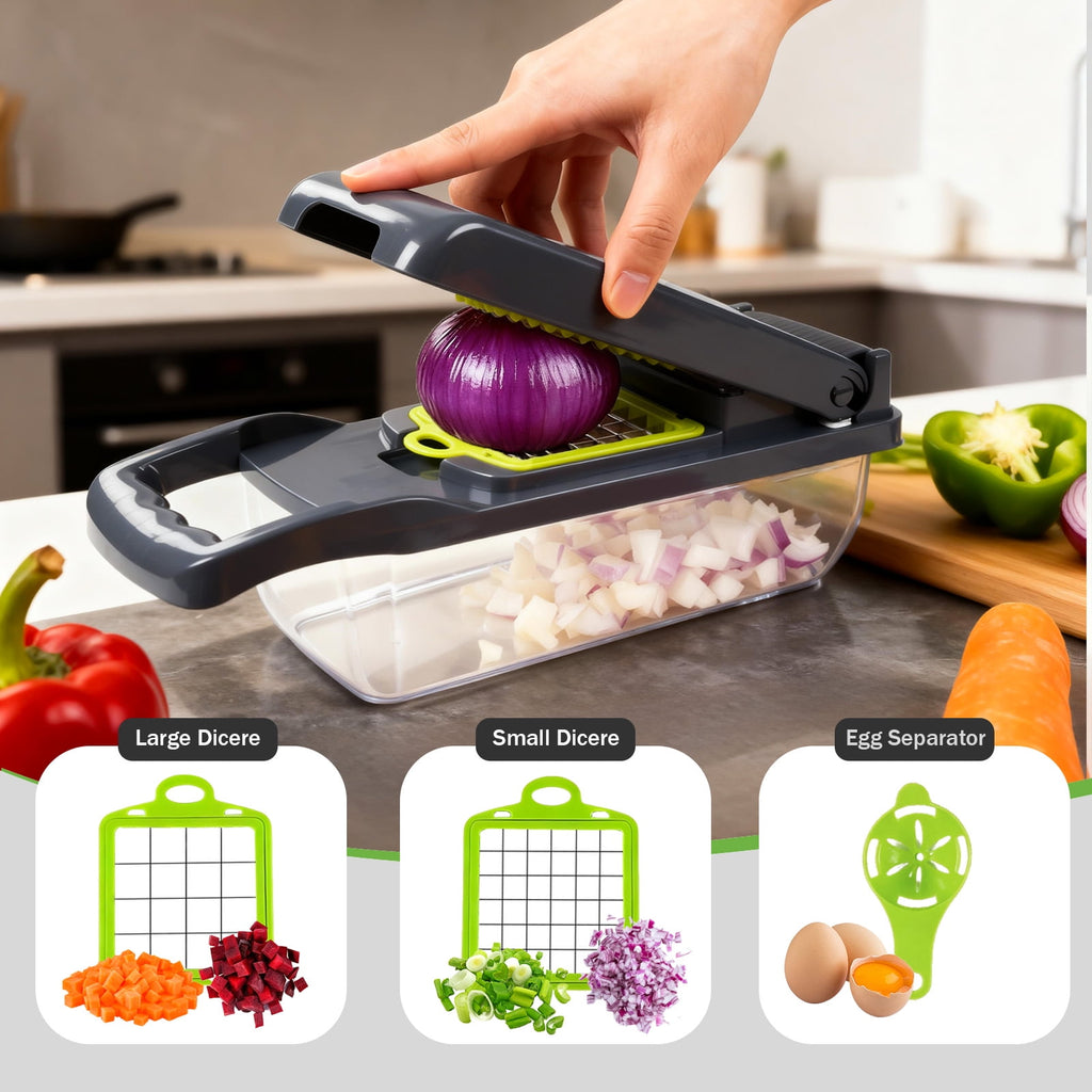 YARRAMATE 16-in-1 Mandoline Slicer, Multifunctional Vegetable Chopper with Container, Food Processor for Onion, Chees... - Image 6