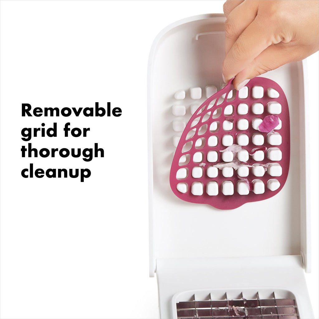 OXO Softworks Stainless Steel Blade Vegetable Chopper with Easy Pour Opening - Image 4